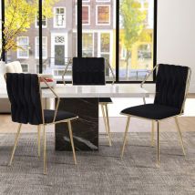 Dans Les Nuages - Esszimmerstühle 2er Set, für 2 Personen, mit gepolsterter runder Rückenlehne, Metallbeinen, ergonomisches Design, Küchenstühle aus