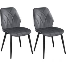 Esszimmerstühle 2er Set Küchenstühle gepolstert Metallbeine bis 136 kg Belastbar Polsterstuhl für Küche/Esszimmer/Schlafzimmer/Restaurant