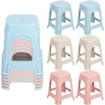 Esszimmerstühle 6er-Set, flexible dekorative Hocker für drinnen und draußen, runde Klassenzimmerstühle für Zuhause, Büro, Schule (2 Stück Rosa, 2