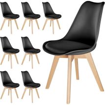 Esszimmerstühle Küchenstühle 8er Set Esszimmerstühle Mit Massivholzbeinen Maximale Belastbarkeit 130 Kg Skandinavisches Retro-design Für Esszimmer Und
