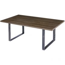 Esszimmertisch macon Kufentisch Holztisch Esstisch - Nussbaum + Industrial 180x100 cm