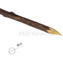 Estaca castaño natural con punta, Ø3'5x120cm. Pack 20uds.