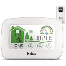 Funkgesteuerte Wetterstation Mit Außensensor, Thermometer/hygrometer (innen/außen), Wohlfühlindikator Bewertet Raumklima, Min-/max-funktion, 