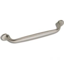 Estamp - Griff Mentor la 96mm - eleganter Möbelgriff - Bügelgriff Breite 126mm, Zinkdruckguss Edelstahl Effekt