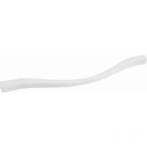 Estamp - Möbelgriff Fluid la 192/244, geschwungener Designer Griff für Kommoden und Küchenschränke, Zinkdruckguss weiß matt