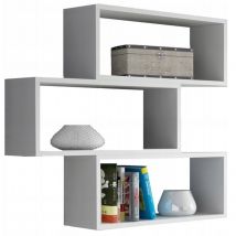 Adam - Estante colgante blanco para sala de libros