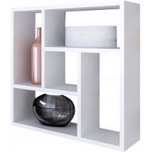 Molly - Estante colgante blanco para una sala de libros