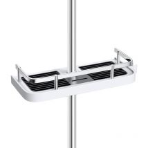 Alovez - Estante de ducha ajustable, sin necesidad de taladrar, apto para champú, jabón, limpiador facial, etc. Se adapta a barras de ducha de 19 mm