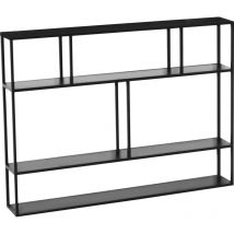 Helloshop26 - Estante de pared 90 x 120 x 18 cm acero negro 030007037