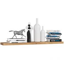 Akord - Estante de pared PS5 Roble Sonoma 100 cm frente en color Roble Sonoma 1 estante 100x20x3,2 cm