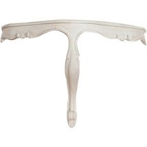 Estante de pared de madera acabado con efecto blanco envejecido talla L50xPR24xH34 cm Made in Italy