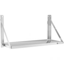 Estante de pared - plegable - 80 x 30 cm - 40 kg - acero inoxidable