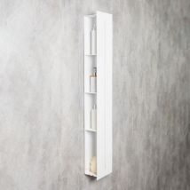 Daske - Estante de baño, fabricado en aluminio, blanco, continental max (115 cm)