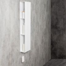 Daske - Estante de baño, fabricado en aluminio, blanco, sensay (90 cm)