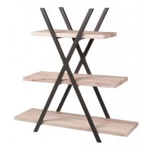 Estante piramidal de diseño industrial Dock - l. 100 x h. 101 cm - Negro