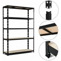 Estantería de almacenamiento versátil en metal para cargas pesadas o voluminosas Carga 180x120x40cm - Negro