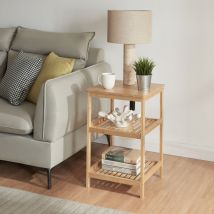 [en.casa] - Estantería de bambú Ikerasak con 3 estantes 60 x 40 x 40 cm natural