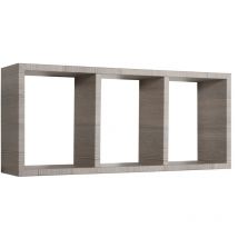 Ahd Amazing Home Design - Estante rectangular de pared 3 compartimentos mod. Tristano Roble moka