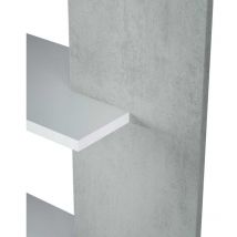 Tagère diviseur d'espace luciana - Blanc / Ciment - Blanc / Ciment