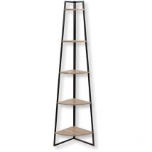 Urban Living - Estantería esquinera de 5 baldas efecto madera H180 cm - Colorado