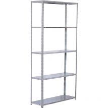 Catter House - Estantería Metálica Galvanizada catterhouse Nils Solid 180 - 90x30x180 cm con 5 Baldas de acero Galvanizado Soporta hasta 250 kg