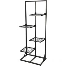 Progarden - Estantería para flores con 4 estantes negro 40x27x102 cm vidaXL640384