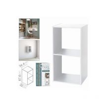 Fornord - estanteria 2 cubos 34.4 x 32 x 67.6 cm blanca