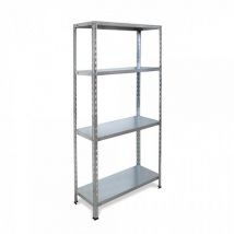 AR - estante 4b 40 bp galv. v iant 137x70x30 kit , Estantería metálica galvanizada, con 4 baldas Pies plásticos incluidos Montaje mediante tornillos