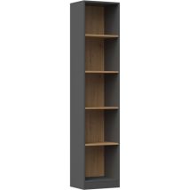 Estante R50 Antracita Roble Artesano – 30 cm Profundidad – 50 cm Ancho – 182 cm Altura