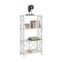 Kitcloset - Estantería Victoria 4 baldas acabado blanco 111 cm(alto)60 cm(ancho)30 cm(fondo). Color blanco.