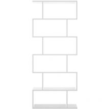 Estantería alta Ibros en blanco brillo 190 cm(alto)80 cm(ancho)25 cm(fondo). .