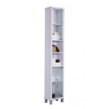 Topkit - Estantería baño Gala 8900 Mueble para baño Columna estrecha Medidas: 192x33x23 cm Blanco