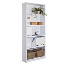Topkit - Estantería Clásica Berlín 8003 Librería para salón despacho oficina Medidas 203x82x29 cm Blanco