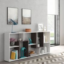 Mobimarket - estanteria multiposicion 180x90x25CM blanco artik/oxido