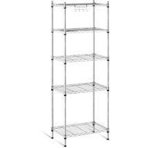 Royal Catering - Estantería de metal - 35 x 55 x 150 cm - gris