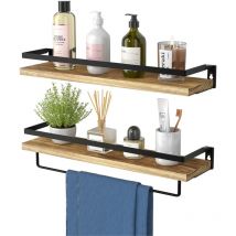 Kcvv - Estantería de salón - Estante de pared de estilo rústico - 42 cm 17 cm 11 cm, 2 juegos