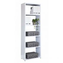 Topkit - Estantería Florencia 6500 LibrerÍa salon decorativa Medidas: 208x66x34 cm Blanco
