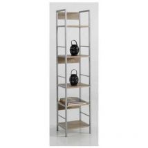 Kitcloset - Estanteria Kala 5 Baldas Estrecha Acabado Haya 150 Cm(alto)34 Cm(ancho)30 Cm(fondo) .