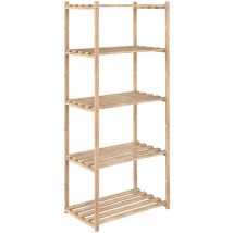 Estanteria alistonada natura 5 baldas 171 x 65 x 40 cm