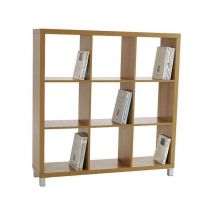 Kitcloset - Estantería mediana kubox 3x3 acabado maple, 111 cm(alto)111 cm(ancho)29 cm(fondo)