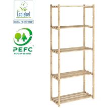 Astigarraga - Estanteria pino serie natura sin barniz 100% pefc cert 171 x 65 x 30 cm