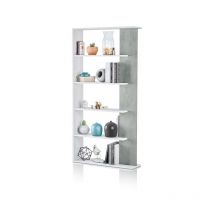 Duehome - Estantería Opal Blanco Artik (Blanco Mate) - Gris Cemento (ancho) x 180cm (alto)