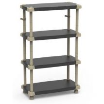 Titanium - plastiken estanteria 4 estant resina plast 150x88x43cm 86084-neg