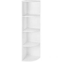 Vasagle - Estantería para esquina de 4 niveles Estantería de esposición independiente Librería de madera para Cocina dormitorio sala de estar estudio