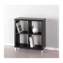 Kitcloset - Estantería pequeña kubox 2x2 acabado negro, 83 cm(alto)76 cm(ancho)29 cm(fondo)