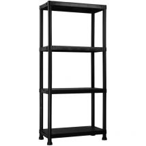 Kunststoffregal 130x60,5x30,5cm 4 Böden 75836 7house