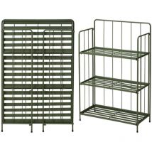 Peragashop - progarden estanteria plegable 58x27x90 cm metal negra , Estanteria plegable 58x27x90 cm metal negraEstante para plantas o mesa para