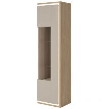 Estantería Torsera 102 , Cerrable, Con puertas, Aglomerado laminado, Vidrio, Número de puertas: 0, Número de cajones: 0, 201x55x41cm