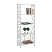 Kitcloset - Estantería Victoria 5 baldas acabado blanco, 147cm(alto)60 cm(ancho)30 cm(fondo).