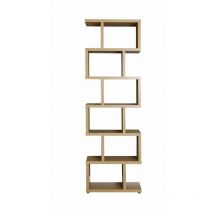Topkit - Estantería Zig Zag Florida 6360 Estantería salon decorativa Separador de Ambientes Medidas: 191x60x28 cm Roble